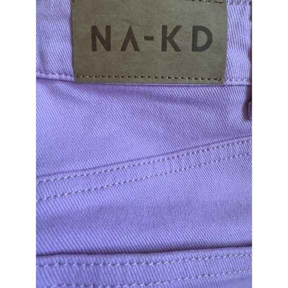 NWT ROMEE STRIJD X NA-KD High Waisted Wide Leg Denim In Light Pink Size 2 (32) - Picture 8 of 10